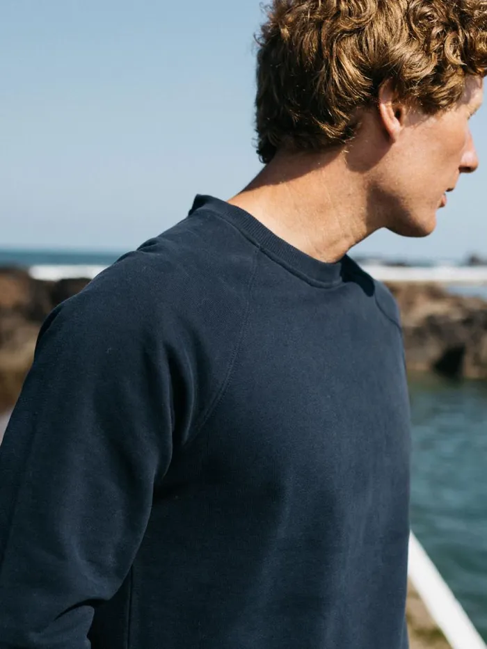 Men Coho Sweatshirt Navy Finisterre Sweatshirts and Hoodies
