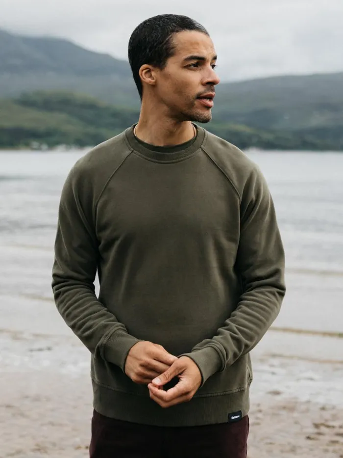 Men Coho Sweatshirt Olive Finisterre Sweatshirts and Hoodies