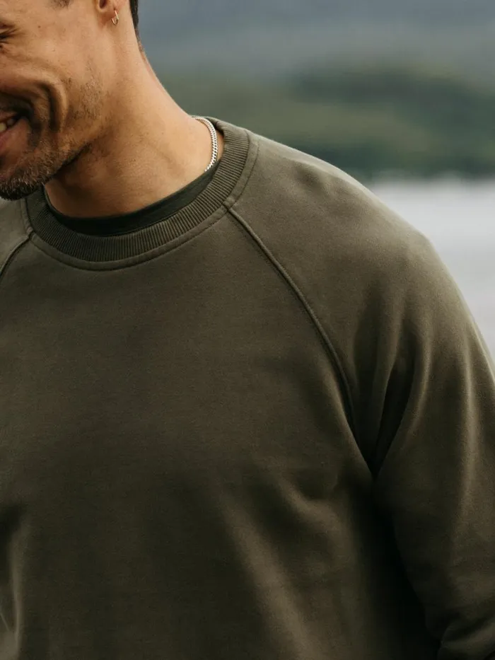 Men Coho Sweatshirt Olive Finisterre Sweatshirts and Hoodies