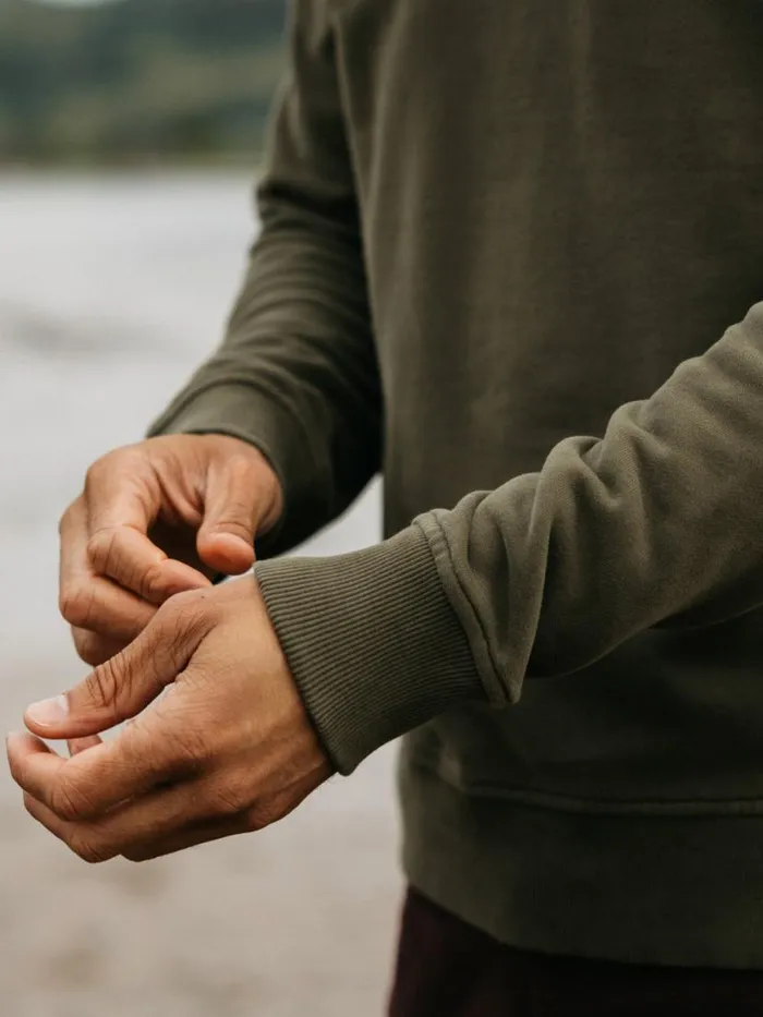 Men Coho Sweatshirt Olive Finisterre Sweatshirts and Hoodies