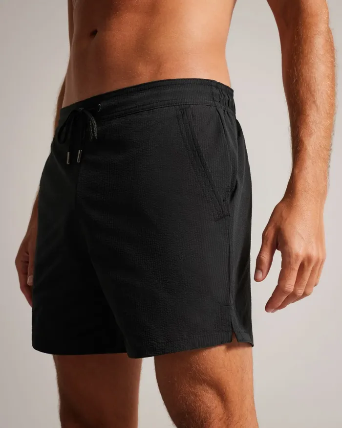 Men COLNE 8211 Plain Textured Swim Shorts Black Ted Baker Swimwear and Beachwear