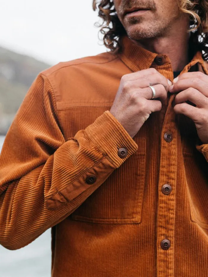 Men Cordium Shirt Sable Finisterre Shirts