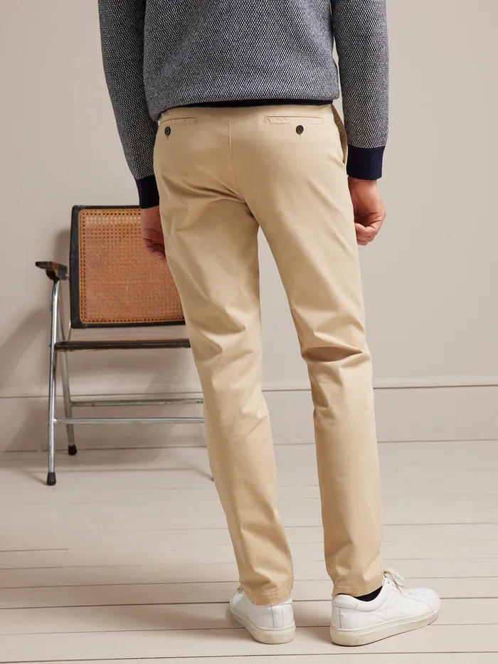 Men Cyrillus Clothing Chino Trousers Beige