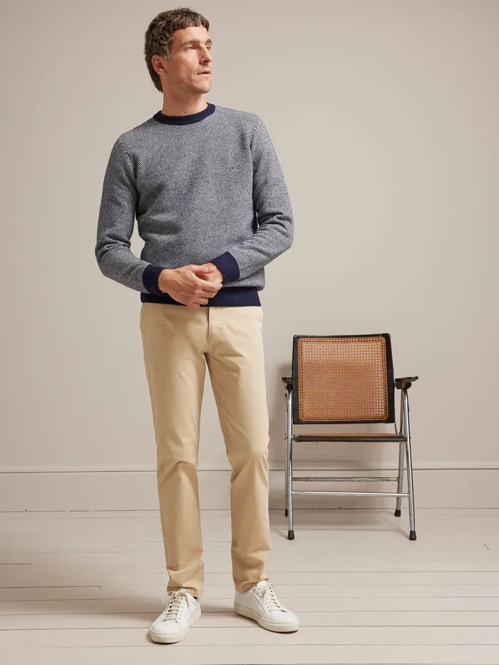 Men Cyrillus Clothing Chino Trousers Beige