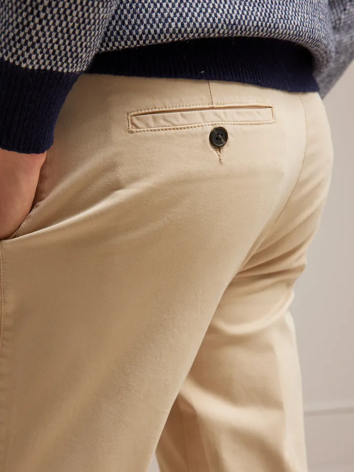 Men Cyrillus Clothing Chino Trousers Beige