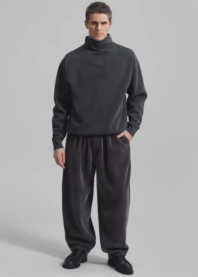 Men Declan Corduroy Pants 8211 Charcoal The Frankie Shop Bottoms