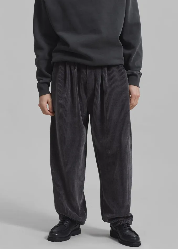 Men Declan Corduroy Pants 8211 Charcoal The Frankie Shop Bottoms