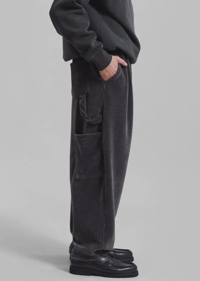 Men Declan Corduroy Pants 8211 Charcoal The Frankie Shop Bottoms