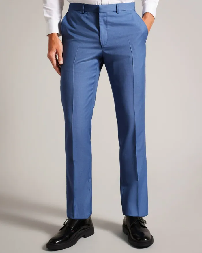 Men DORSETS 8211 Wool Suit Trousers Blue Ted Baker Suits