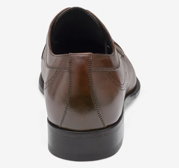 Men Dress Shoes Johnston and Murphy Ellsworth Cap Toe Brown Italian Calfskin
