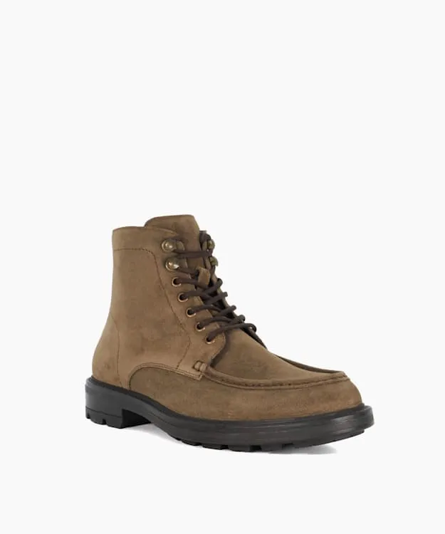 Men Dune London Casual Boots Lace Up Cleated Sole Casual Boots Neutral