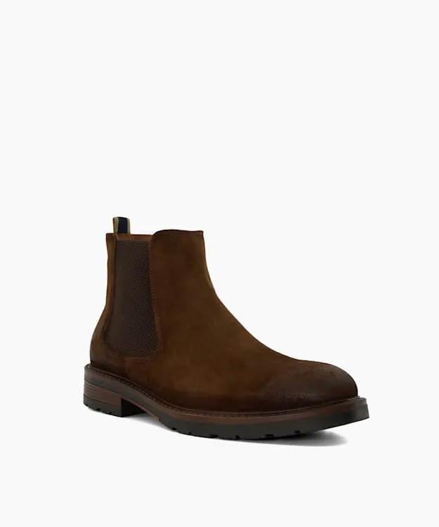 Men Dune London Chelsea Boots Casual Suede Chelsea Boots Brown