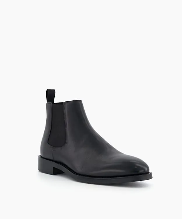 Men Dune London Chelsea Boots Leather Chelsea Boots Black Leather