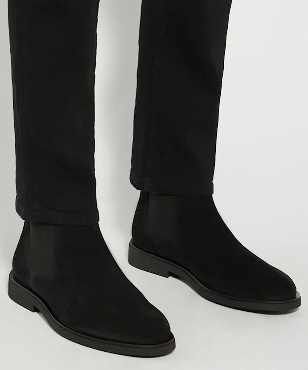 Men Dune London Chelsea Boots Signature Slip On Boots Black