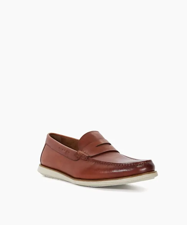 Men Dune London Loafers Casual Hybrid Loafers Brown