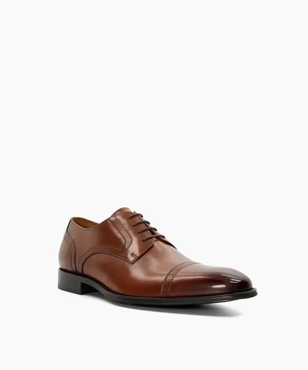 Men Dune London Smart Shoes Leather Derby Shoes Brown
