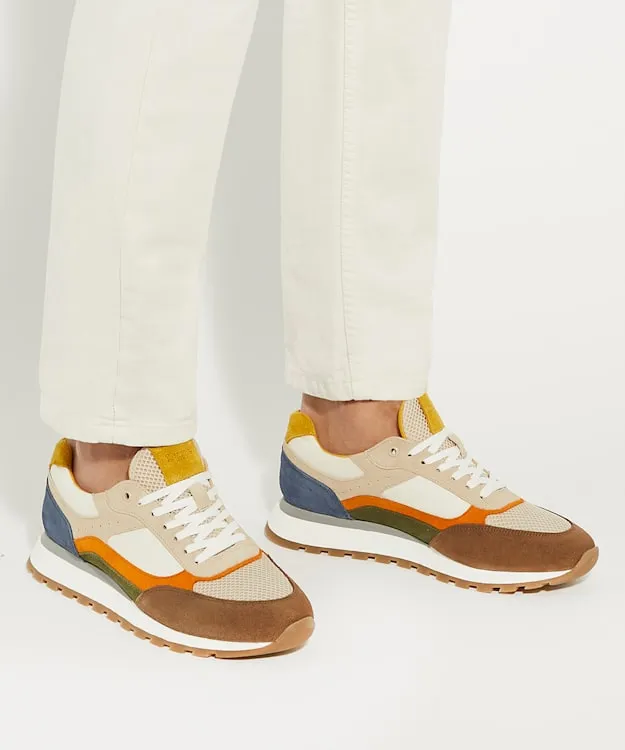 Men Dune London Trainers Colour Block Runners Neutral