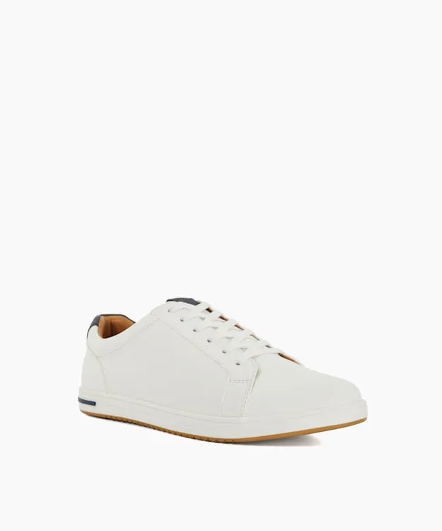 Men Dune London Wide Fit Shoes Wide Fit Trainers White