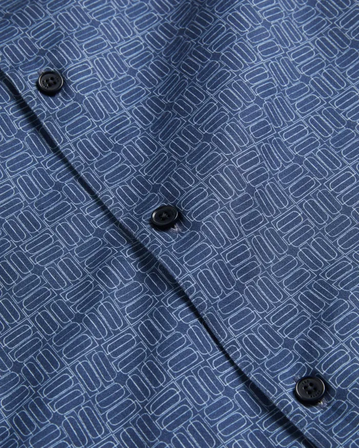 Men ENDOVER 8211 Slim Fit Geometric Print Shirt Navy Ted Baker Shirts Men ENDOVER 8211 Slim Fit Geometric Print Shirt Navy Ted Baker Shirts