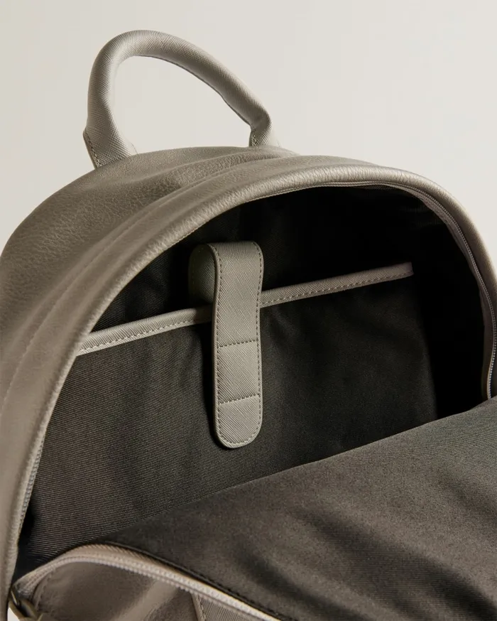 Men ESENTLE 8211 Striped PU Backpack Light Grey Ted Baker Backpacks