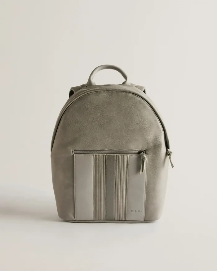 Men ESENTLE 8211 Striped PU Backpack Light Grey Ted Baker Backpacks Men ESENTLE 8211 Striped PU Backpack Light Grey Ted Baker Backpacks