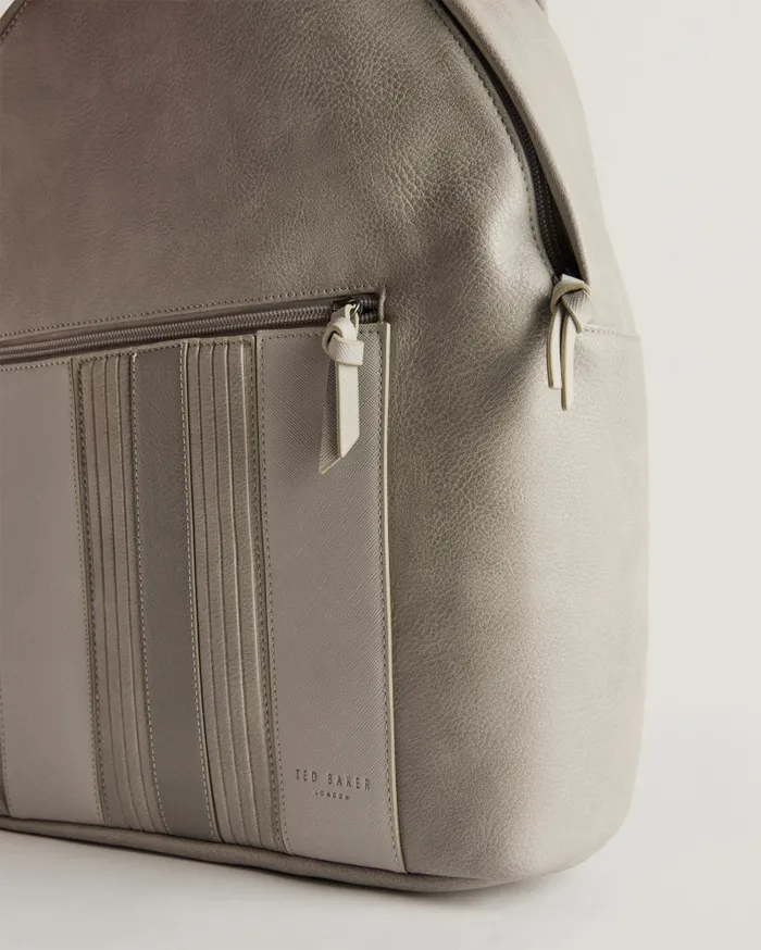 Men ESENTLE 8211 Striped PU Backpack Light Grey Ted Baker Backpacks Men ESENTLE 8211 Striped PU Backpack Light Grey Ted Baker Backpacks