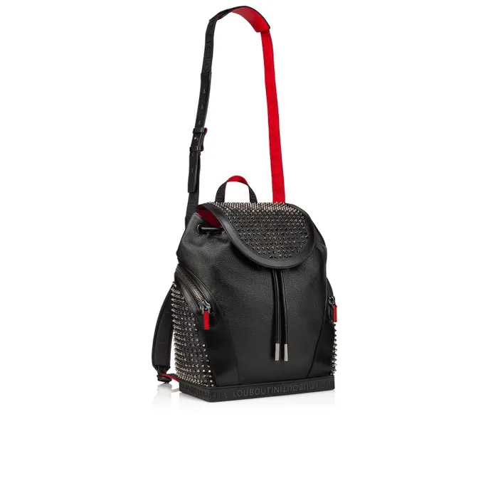 Men Explorafunk Backpack 8211 Grained Calf Leather 8211 Black Christian Louboutin Crossbody Bags