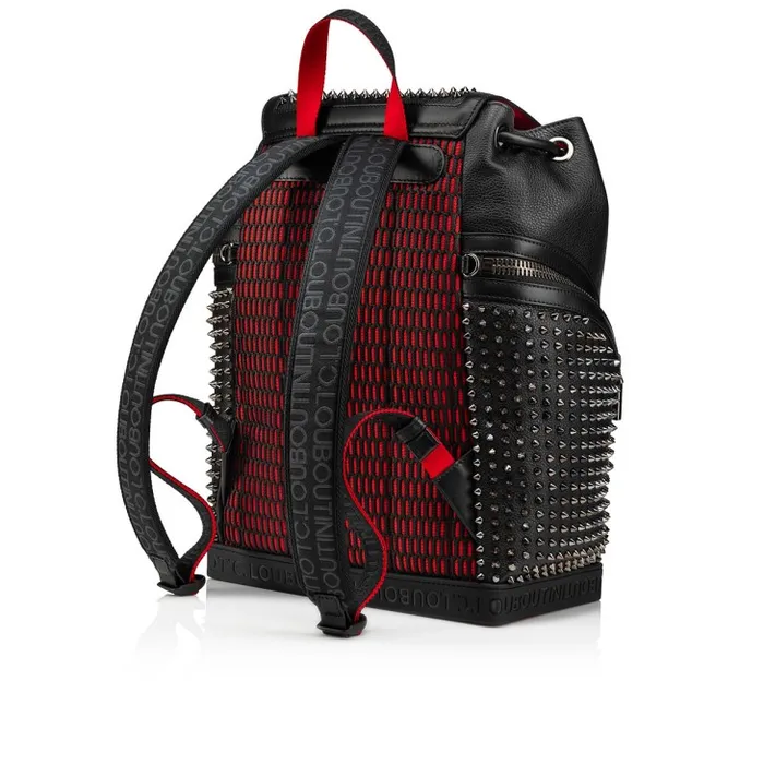 Men Explorafunk Backpack 8211 Grained Calf Leather 8211 Black Christian Louboutin Crossbody Bags
