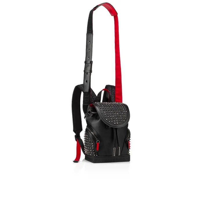 Men Explorafunk Small Backpack 8211 Calf Leather And Spikes 8211 Black Christian Louboutin Crossbody Bags