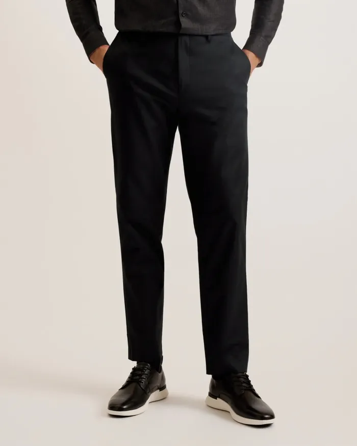 Men FELIXT 8211 Slim Fit Cotton Tailored Trousers Black Ted Baker Trousers and Chinos Men FELIXT 8211 Slim Fit Cotton Tailored Trousers Black Ted Baker Trousers and Chinos