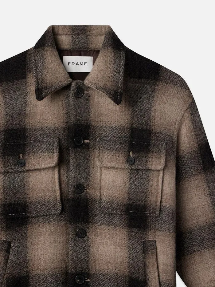Men FRAME Jackets and Coats Padded Plaid Shirt Jacket Men FRAME Jackets and Coats Padded Plaid Shirt Jacket
