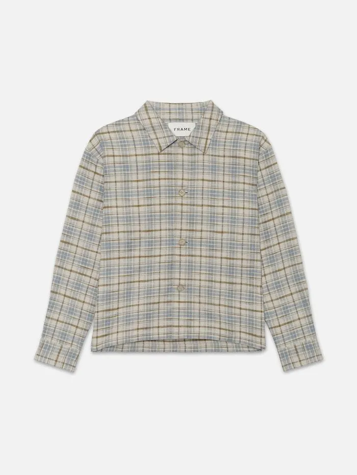 Men FRAME Jackets and Coats Relaxed Plaid Shirt Jacket