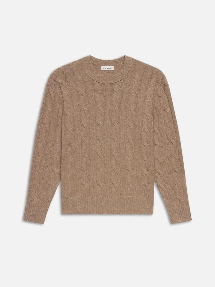 Men FRAME Sweaters and Hoodies Cashmere Cable Crewneck