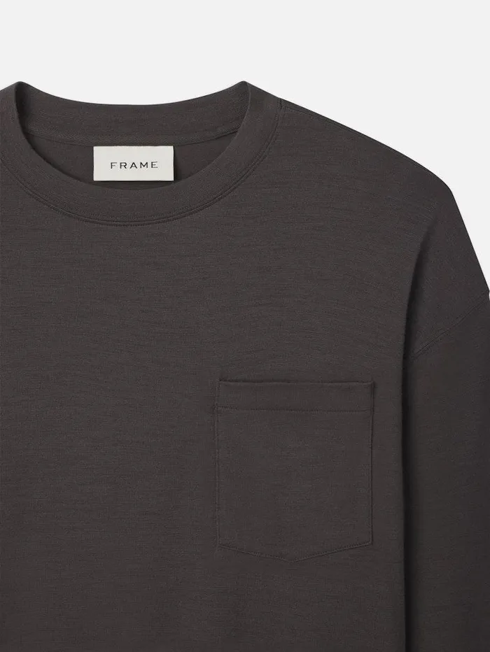 Men FRAME Tees and Polos Long Sleeve Woolen Tee Men FRAME Tees and Polos Long Sleeve Woolen Tee