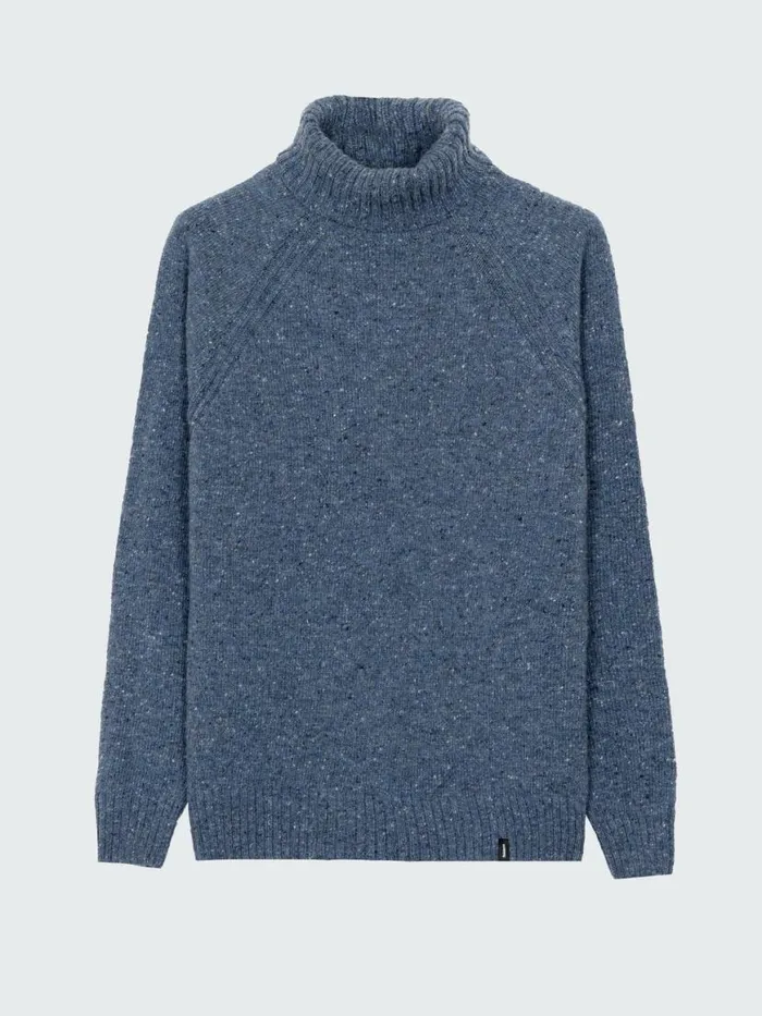 Men Furlong Roll Neck Jumper Indigo Finisterre Knitwear
