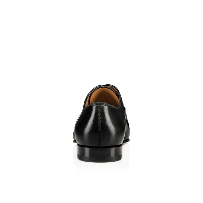 Men Greggo Laceup Shoes 8211 Patinated Calf Leather 8211 Black Christian Louboutin Buckles and Laceups