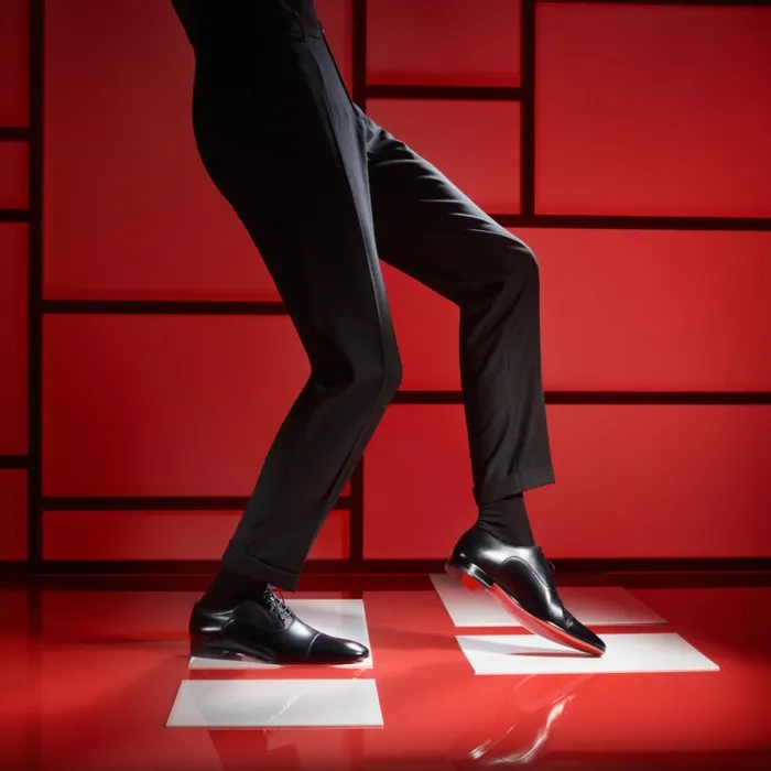 Men Greggo Laceup Shoes 8211 Patinated Calf Leather 8211 Black Christian Louboutin Buckles and Laceups