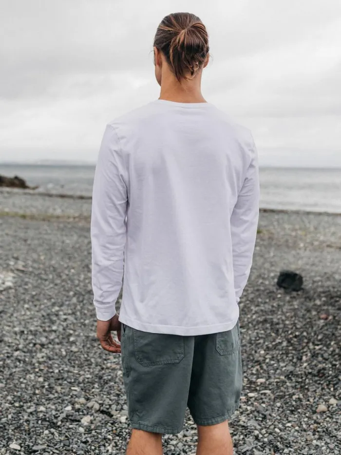 Men Harlyn Long Sleeve TShirt White Finisterre TShirts