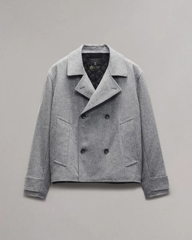 Men Jackets and Coats Rag and Bone Eddy WoolBlend Jacket Mid Charcoal