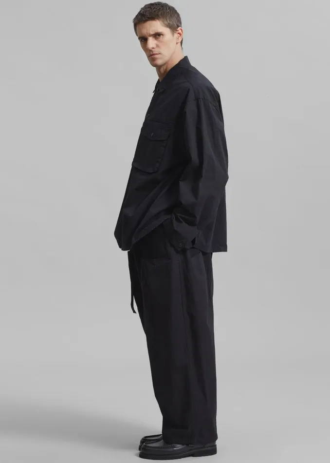 Men Jameson Button Up Shirt 8211 Black The Frankie Shop Tops