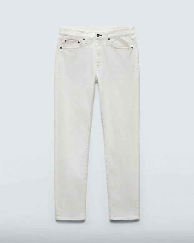 Men Jeans Rag and Bone Fit 2 Slim Fit Jean Authentic Stretch Denim Optic White