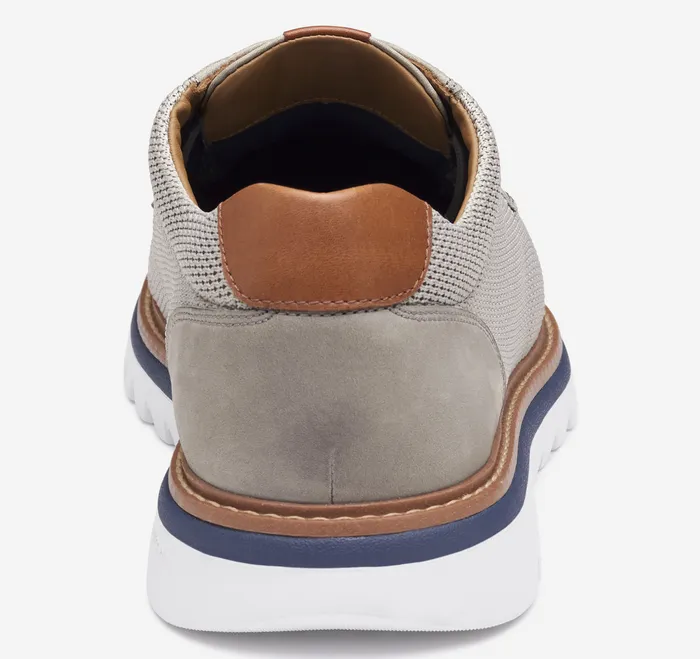 Men Johnston and Murphy Braydon Knit Plain Toe Gray Knit LaceUps