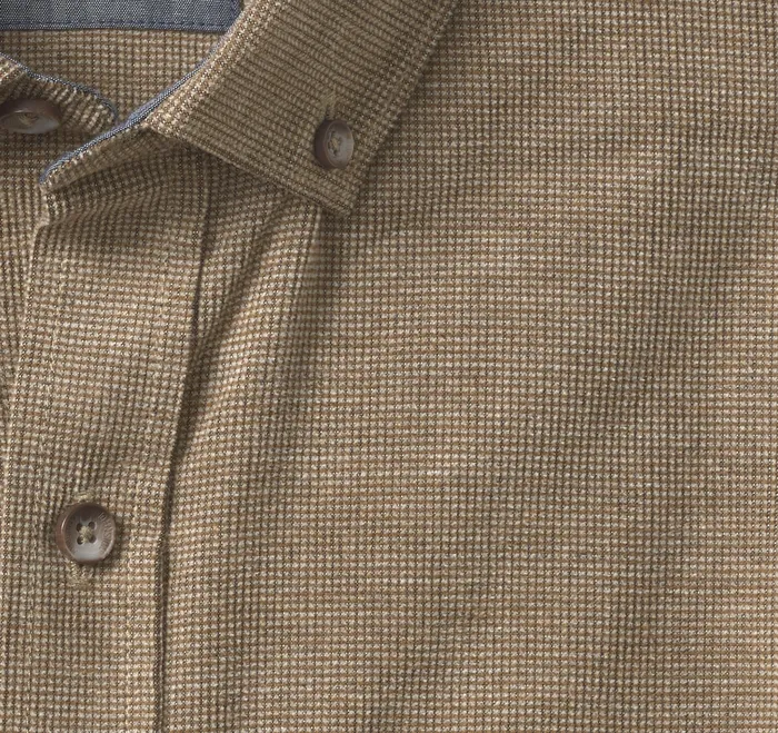 Men Johnston and Murphy Corduroy Shirt Brown Textured Shirts