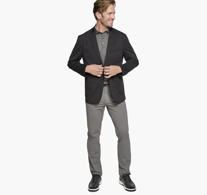 Men Johnston and Murphy XC Flex Knit Blazer Black Apparel