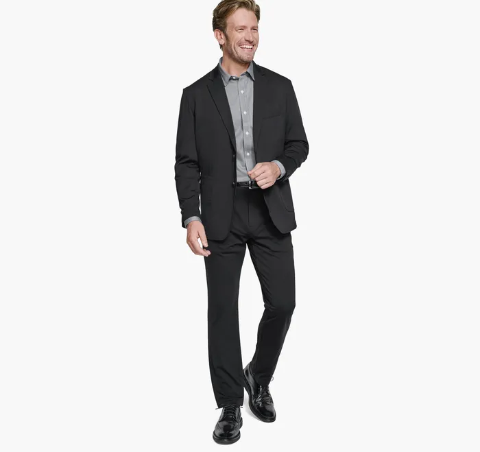 Men Johnston and Murphy XC Flex Knit Blazer Black Apparel