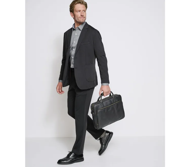 Men Johnston and Murphy XC Flex Knit Blazer Black Apparel