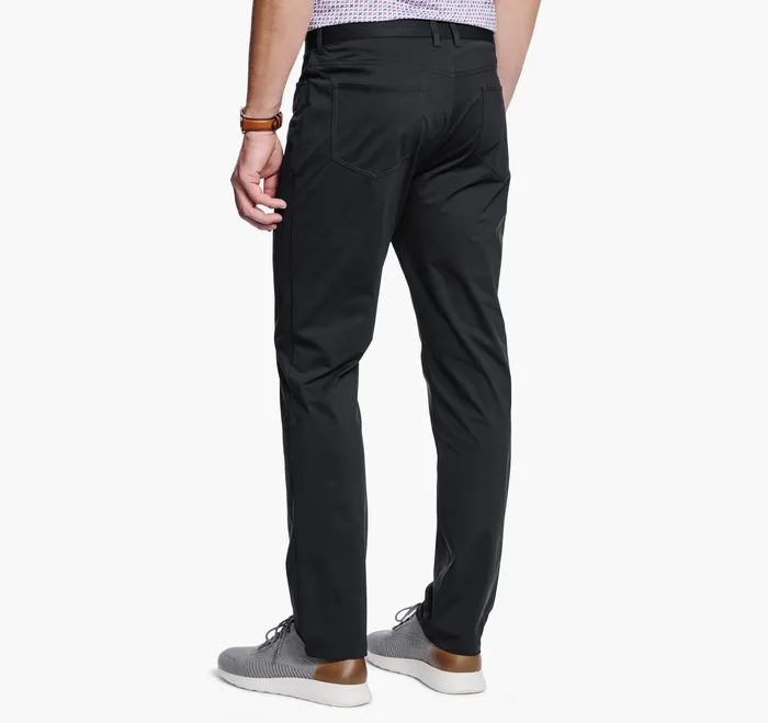 Men Johnston and Murphy XC4 Performance FivePocket Pants Black Pants and Jeans