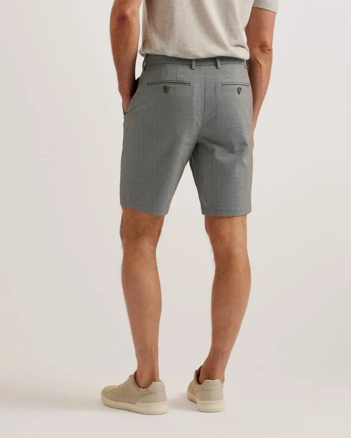 Men KATFORD 8211 Regular Fit Textured Tailored Shorts Navy Ted Baker Shorts