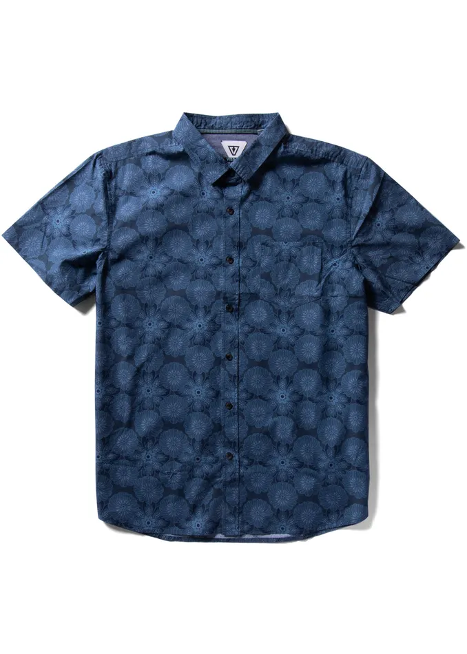 Men Kerikeri Ss Eco Ss Shirt Harbor Blue Shirts and Flannels Vissla
