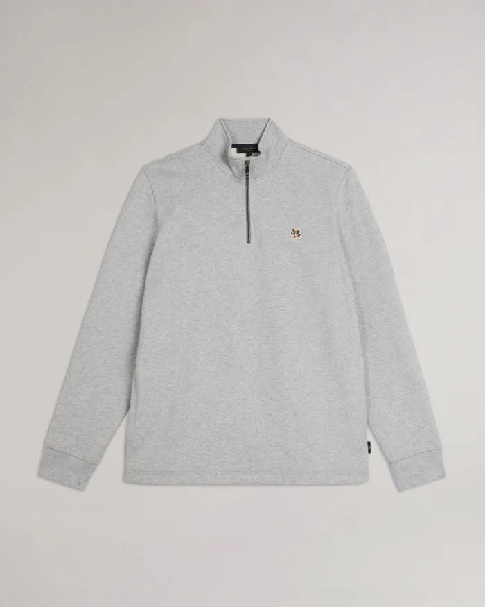 Men KILBRN 8211 High Neck Sweatshirt Light Grey Ted Baker Jumpers and Knitwear